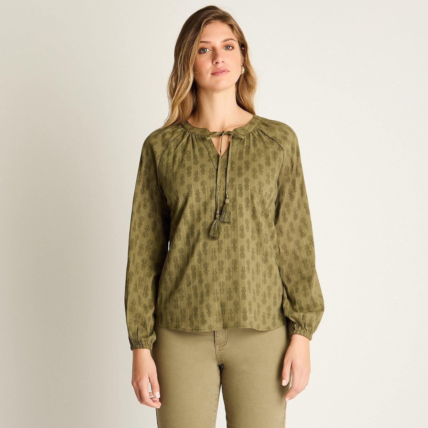 Blusa Verde con Amarre-0