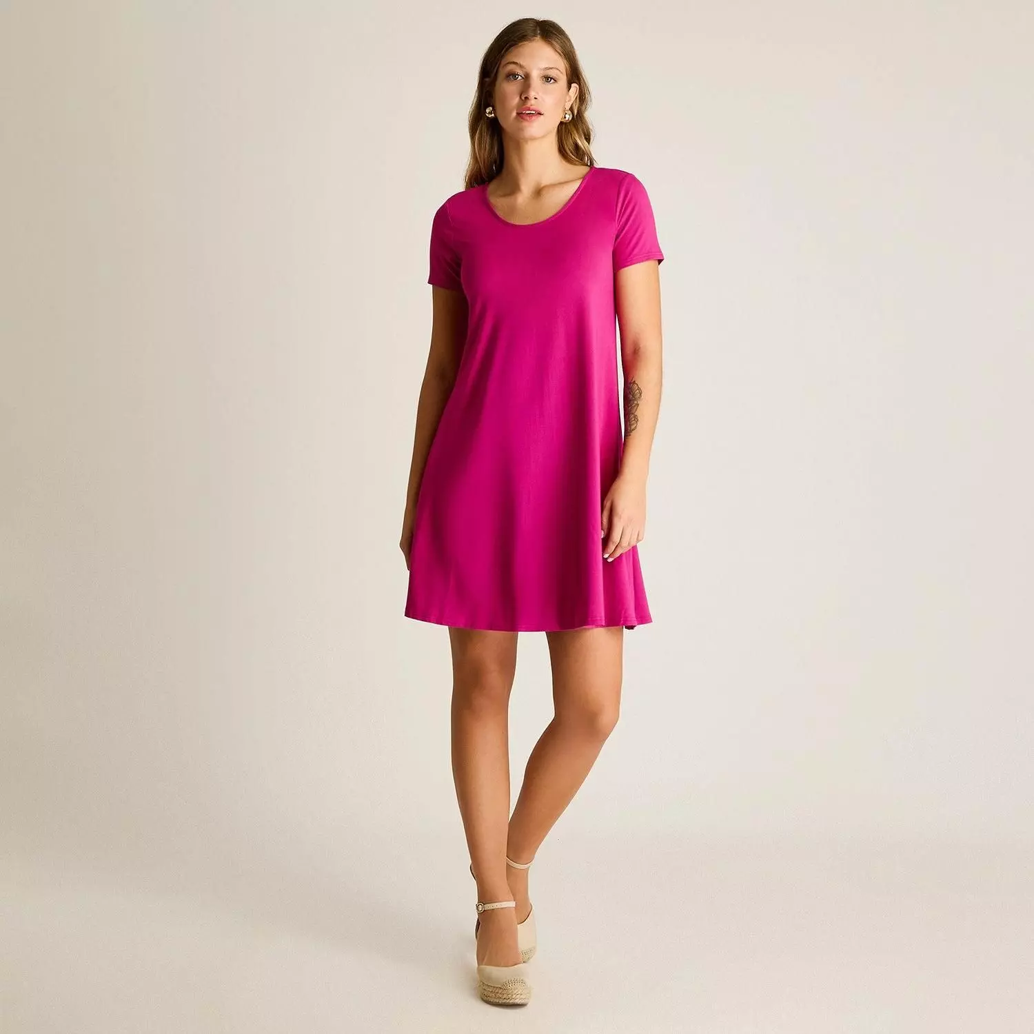 Vestido Corto Magenta Calce-3
