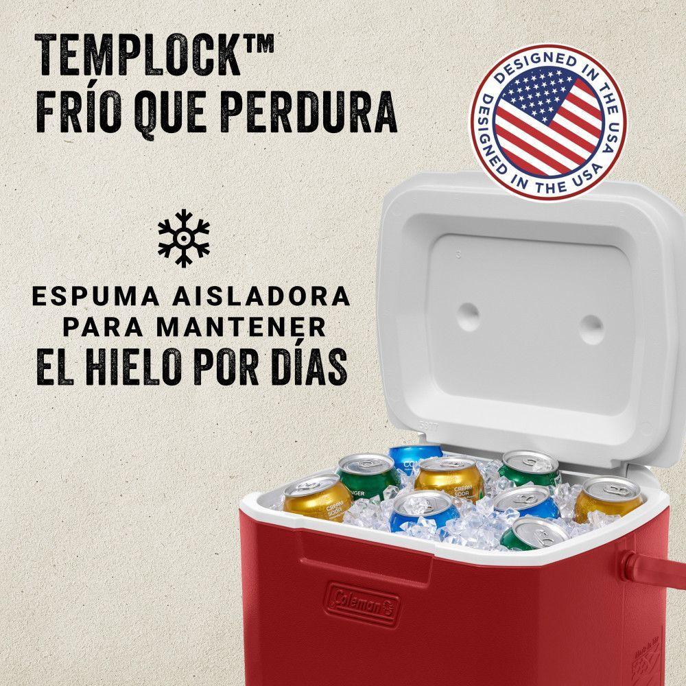 Cooler Coleman Chiller Rojo 15 Lt / 16 QT-3