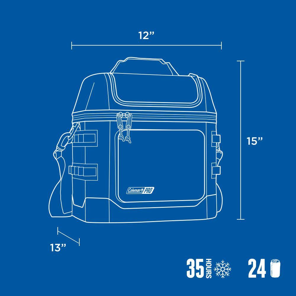 Soft Cooler Coleman Pro Lonchera Portátil 24 Latas Azul-5