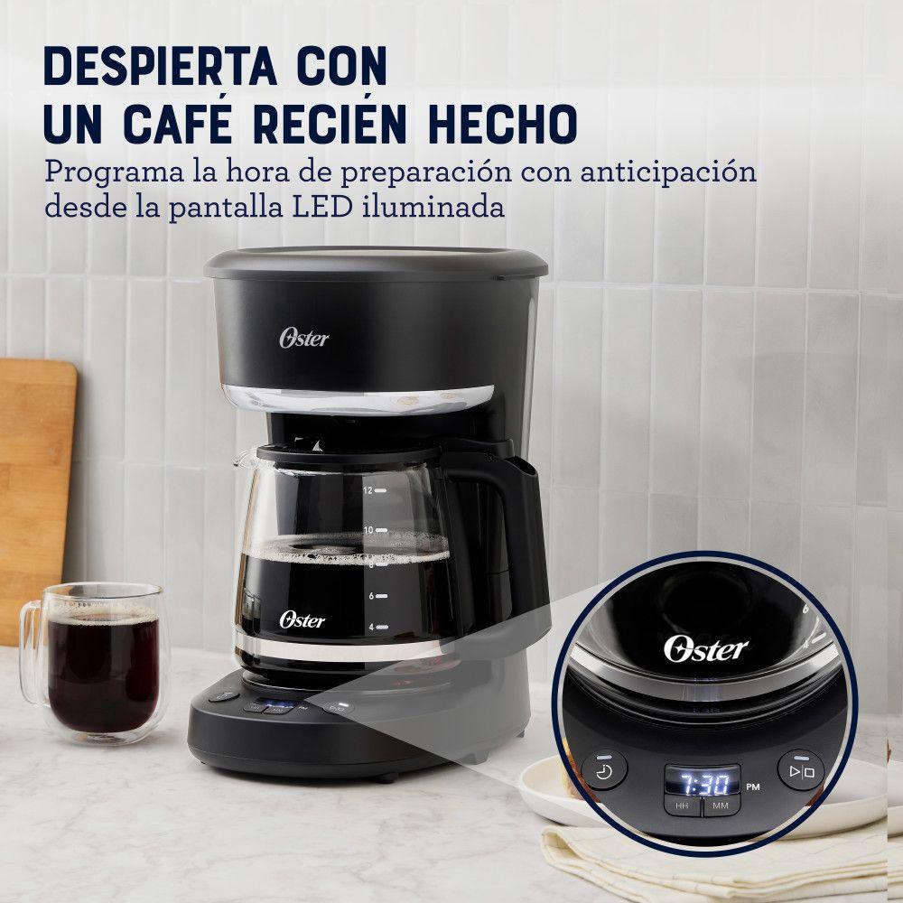 Cafetera Oster Programable Capacidad 12 Tazas BVSTDCP121B-2