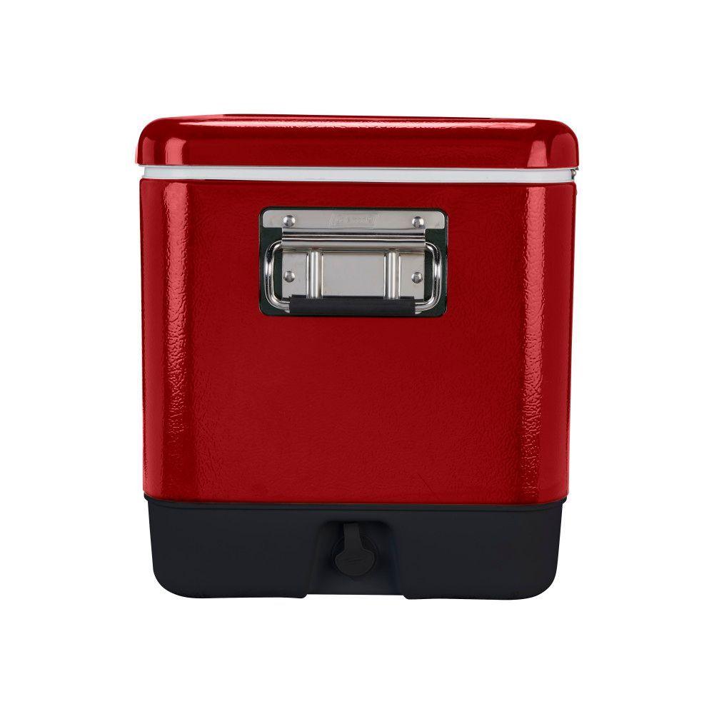 Cooler Coleman Diseño Retro y Tapa Have-A-Seat 85 Latas Rojo-2