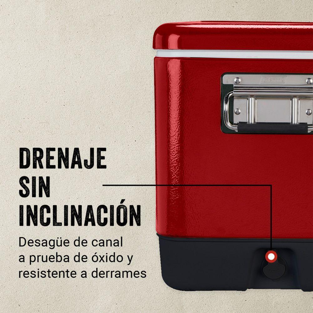Cooler Coleman Diseño Retro y Tapa Have-A-Seat 85 Latas Rojo-6