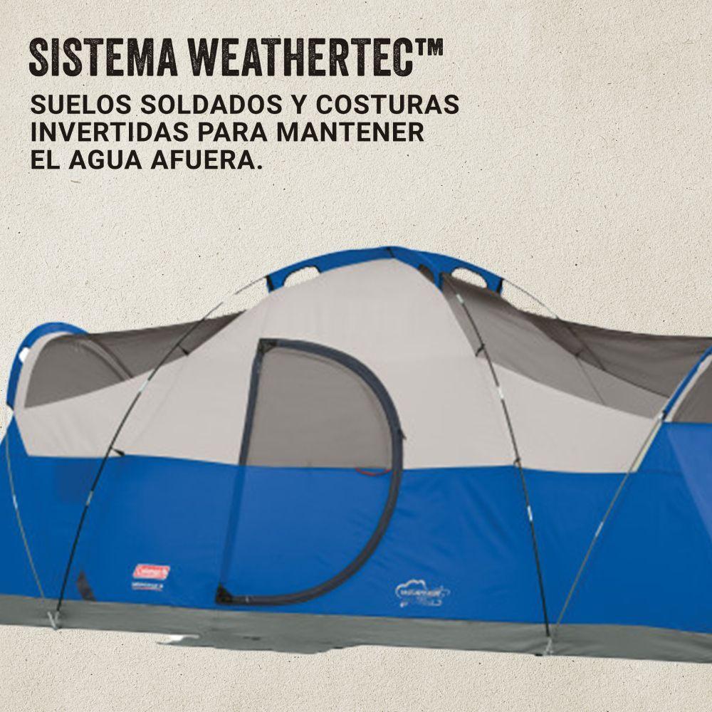 Carpa De Campa a Montana Coleman Familiar 8 Personas Azul-3