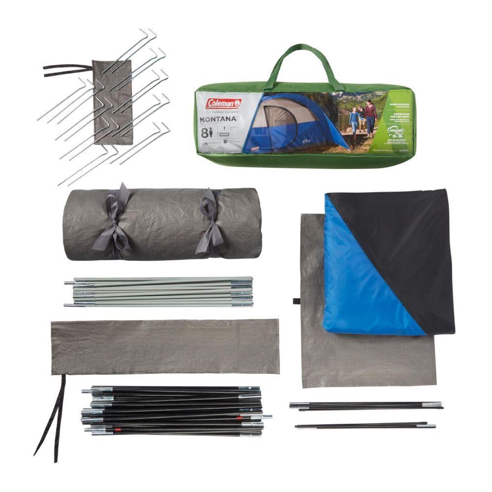 Carpa De Campa a Montana Coleman Familiar 8 Personas Azul-6