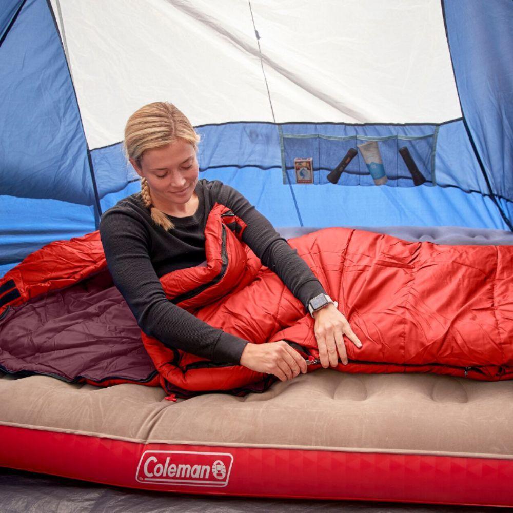 Saco de Dormir Coleman 4 Grados Tidelands Momia Rojo-7