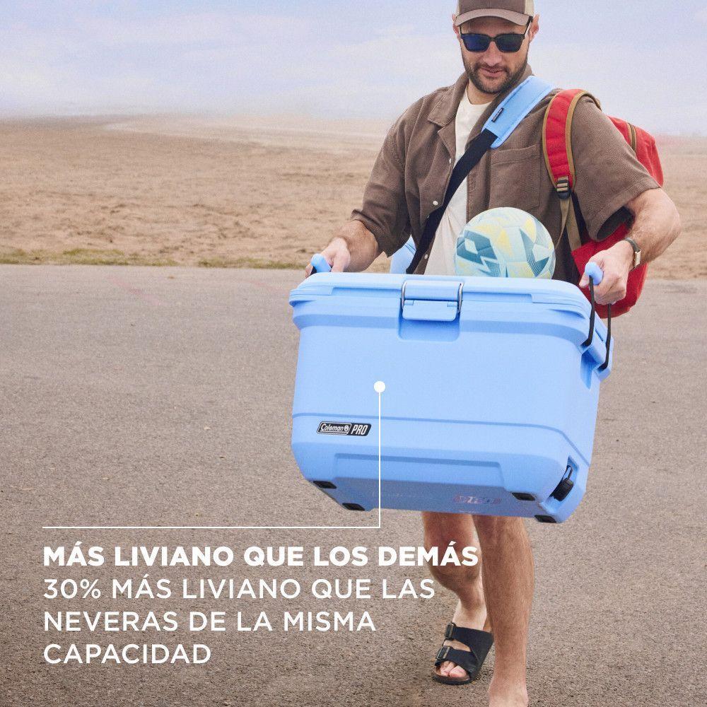 Cooler Coleman Pro Capacidad 43 Lt / 45 QT Celeste-3