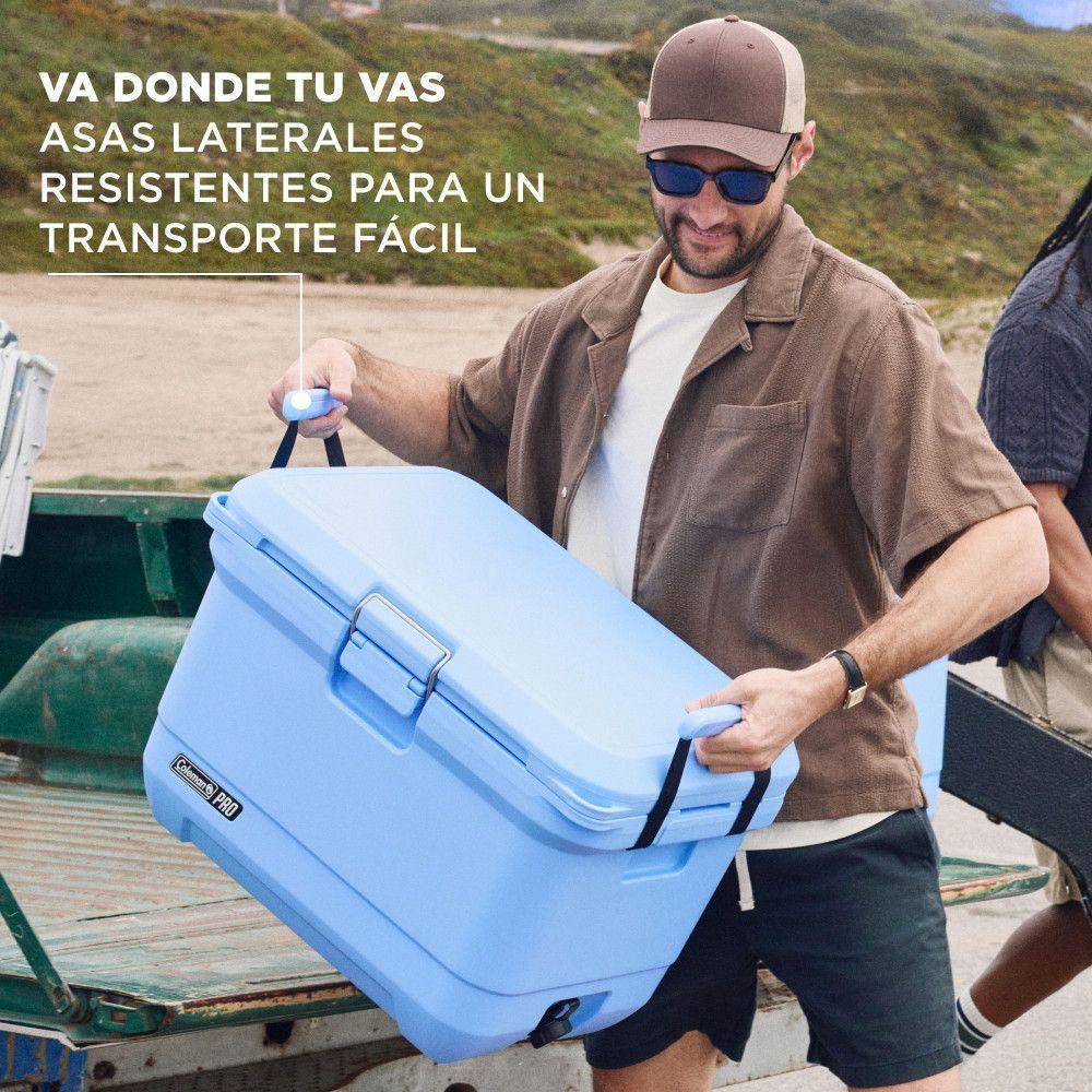Cooler Coleman Pro Capacidad 43 Lt / 45 QT Celeste-4
