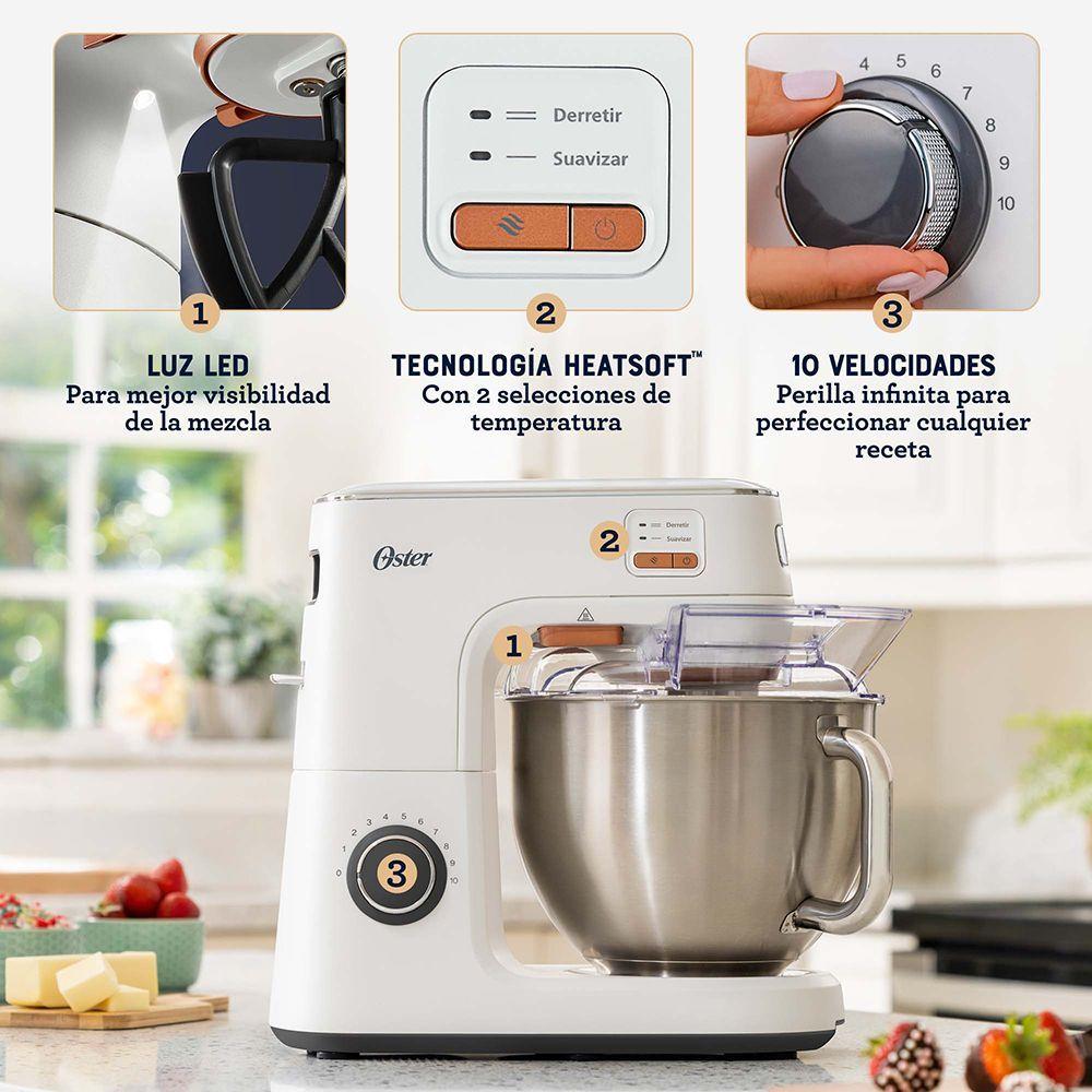 Batidora planetaria Oster® con tecnología Heatsoft™ FPSTSMPL4W-4