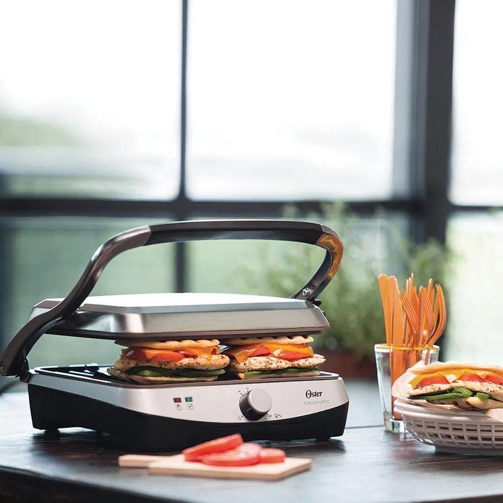 Parrilla y panini eléctrica Oster® Bioceramic CKSTPA4881-5
