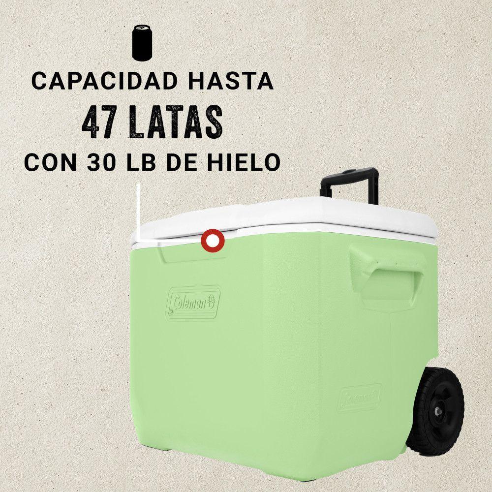 Cooler Coleman Chiller Verde con Ruedas 56 Lt / 60 QT-2