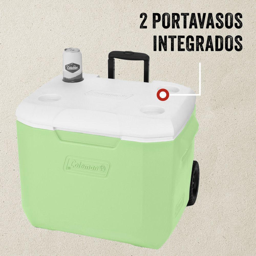 Cooler Coleman Chiller Verde con Ruedas 56 Lt / 60 QT-4