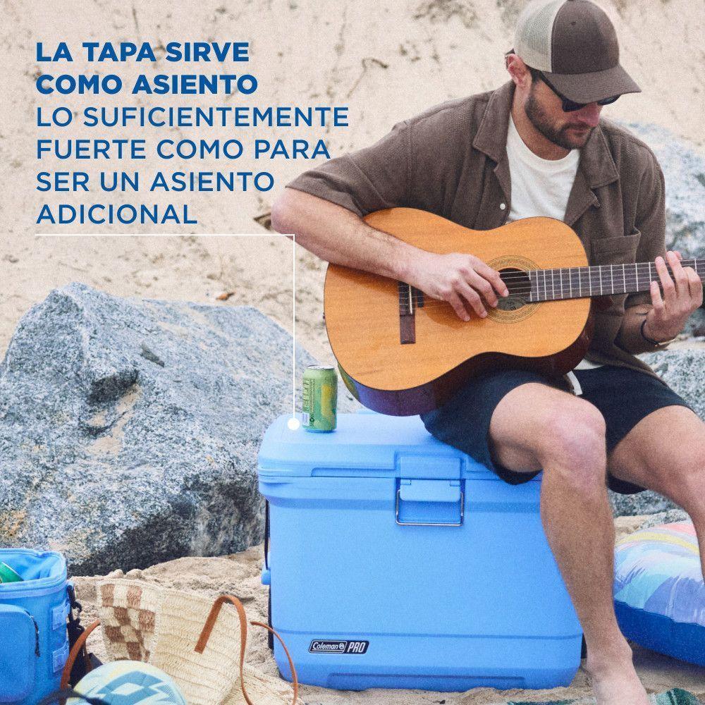 Cooler Coleman Pro Capacidad 52 Lt / 55 QT Celeste-6