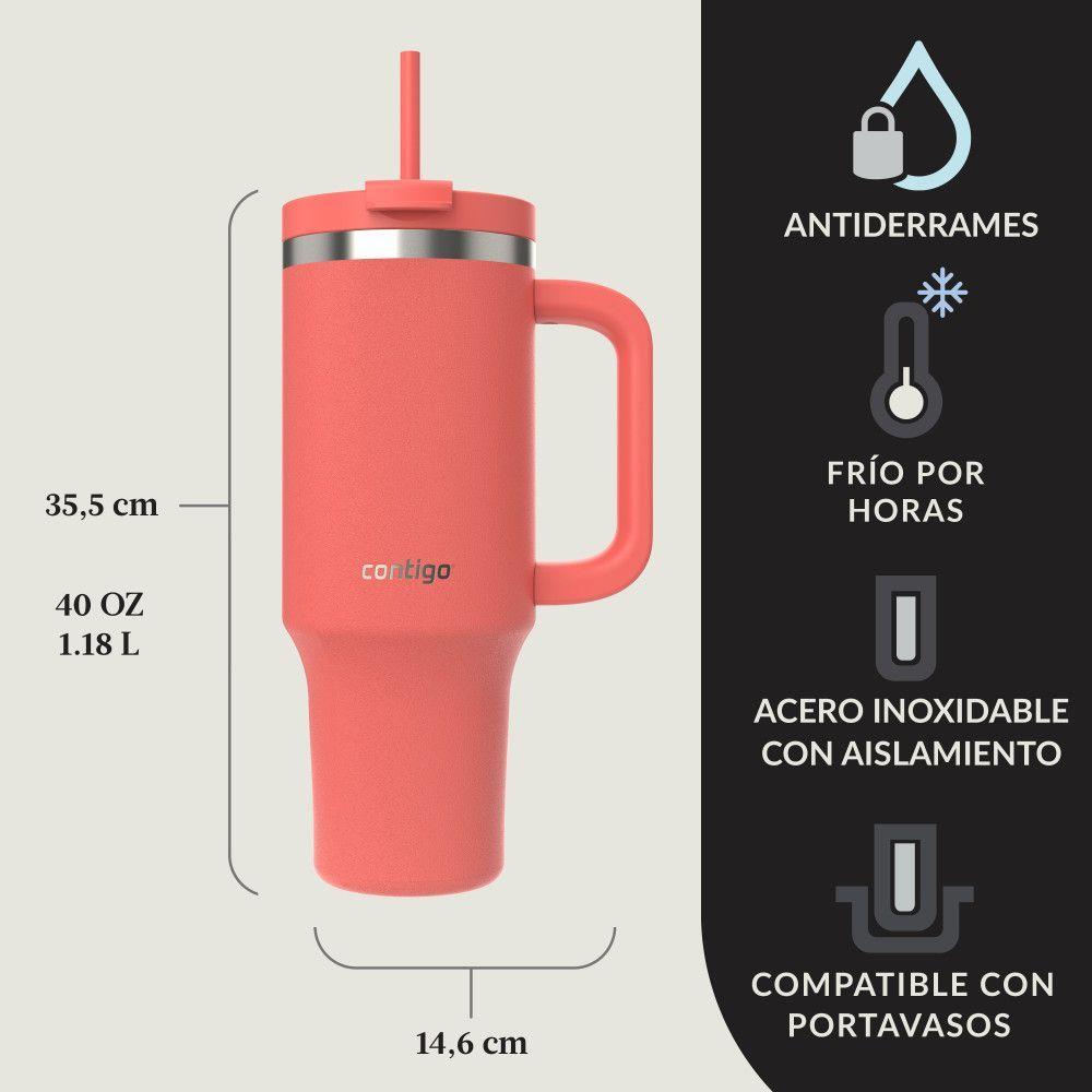 Botella Contigo® Streeterville leak-proof 1.18 Lt Coral-5