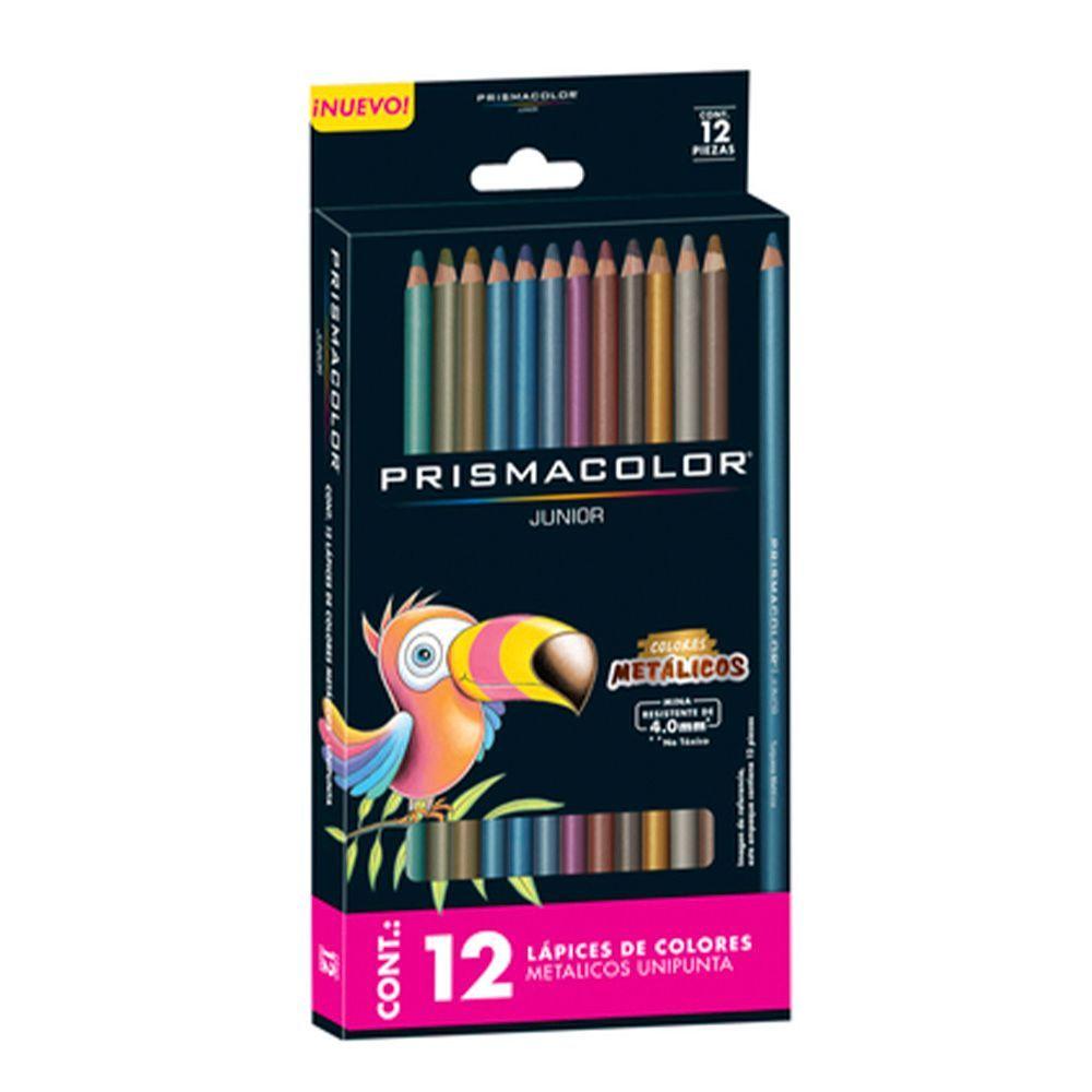 Set 12 Lapices Colores Metálicos Prismacolor Jr.-0
