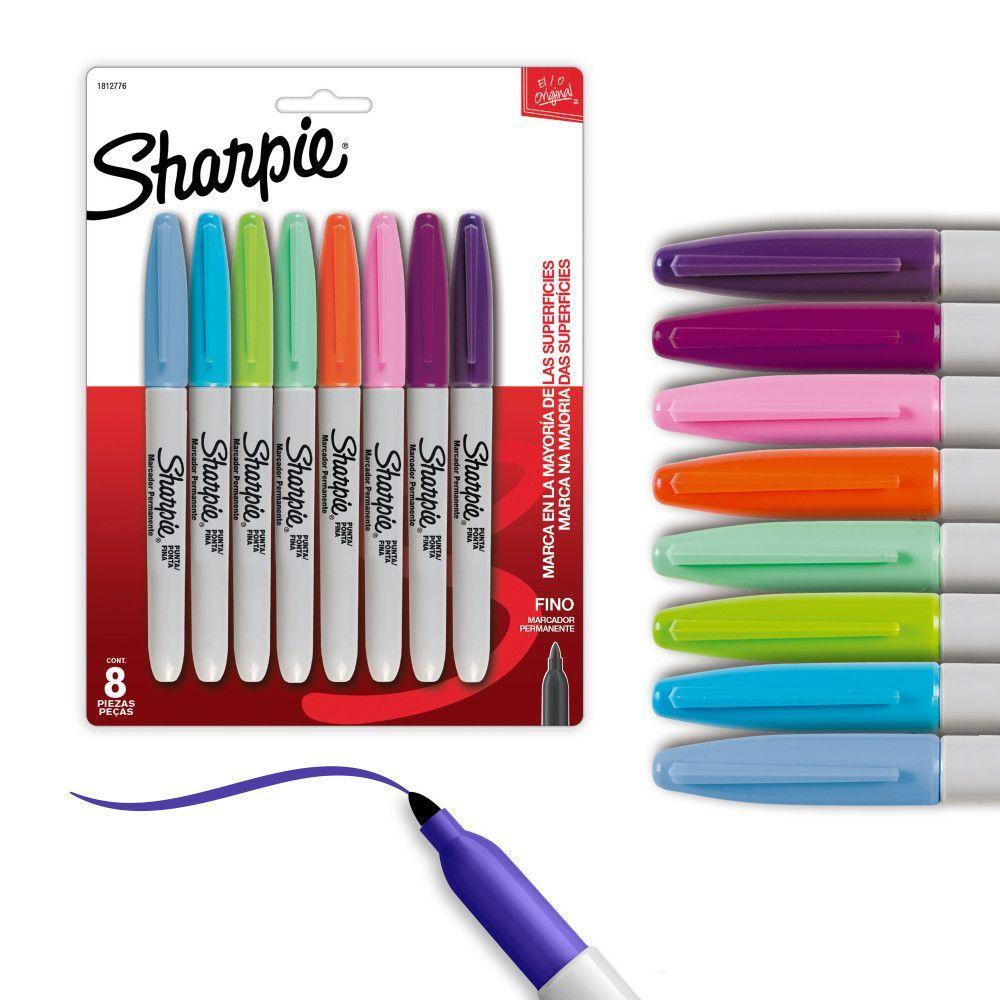 Set 8 Marcadores Punta Fina Sharpie Color Fashion-1