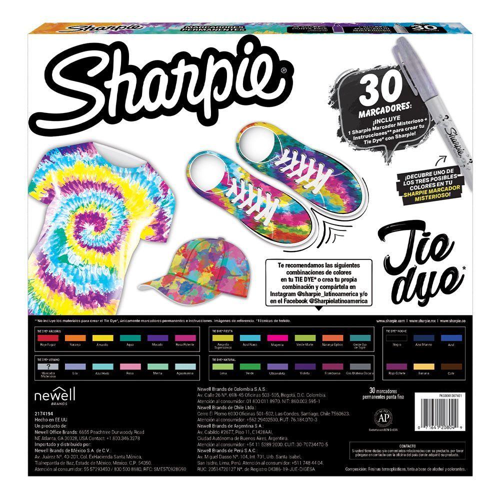 Ruleta 30 Marcadores Tie Dye Sharpie Punta Fina-3