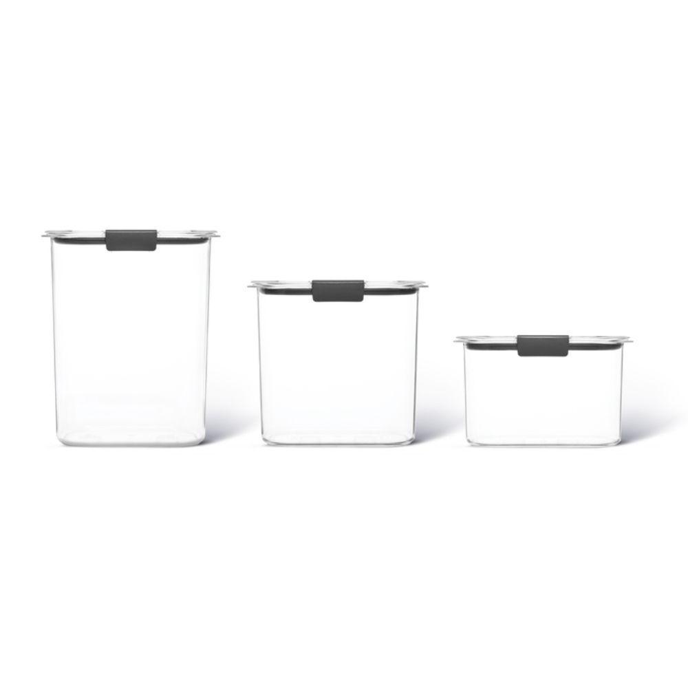 Set 3 Contenedor de Alimentos Rubbermaid Brilliance 1.8, 2.8 y 3.7 Lt-1
