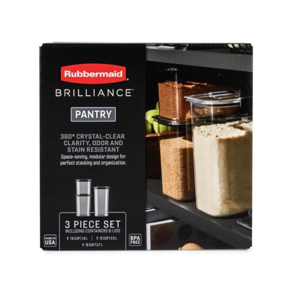 Set 3 Contenedor de Alimentos Rubbermaid Brilliance 1.8, 2.8 y 3.7 Lt-3