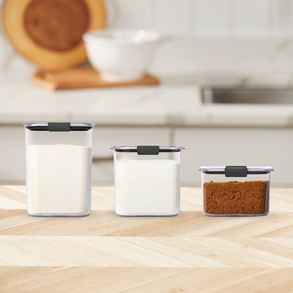 Set 3 Contenedor de Alimentos Rubbermaid Brilliance 1.8, 2.8 y 3.7 Lt-4