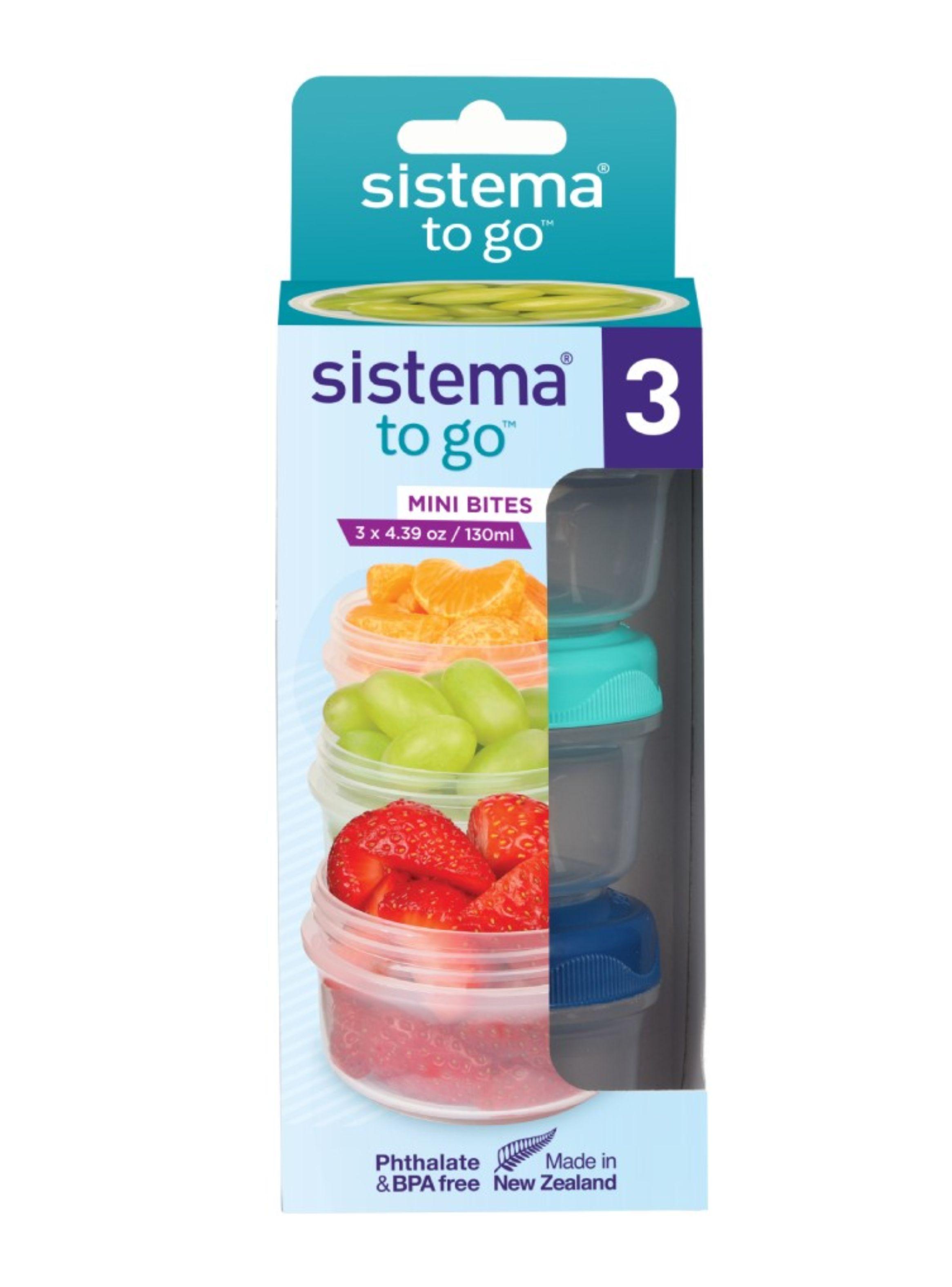 Pack 3 contenedores herméticos 130 ml mini snacks Sistema® To Go-0