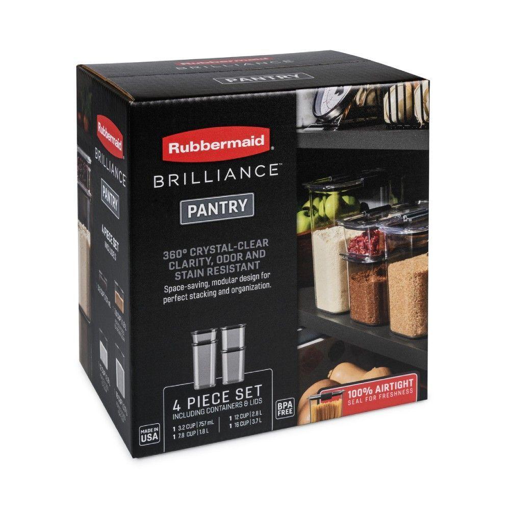 Set 4 Contenedor de Alimentos Brilliance 760 ml, 1.5 Lt, 2.8 Lt y 3.7 Lt-2
