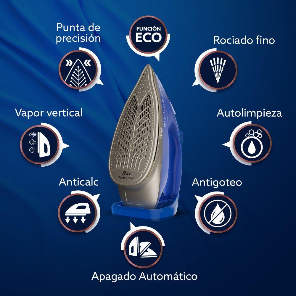 Plancha Vapor Oster Aeroglide Max S7800 Azul Gcstac7801-5