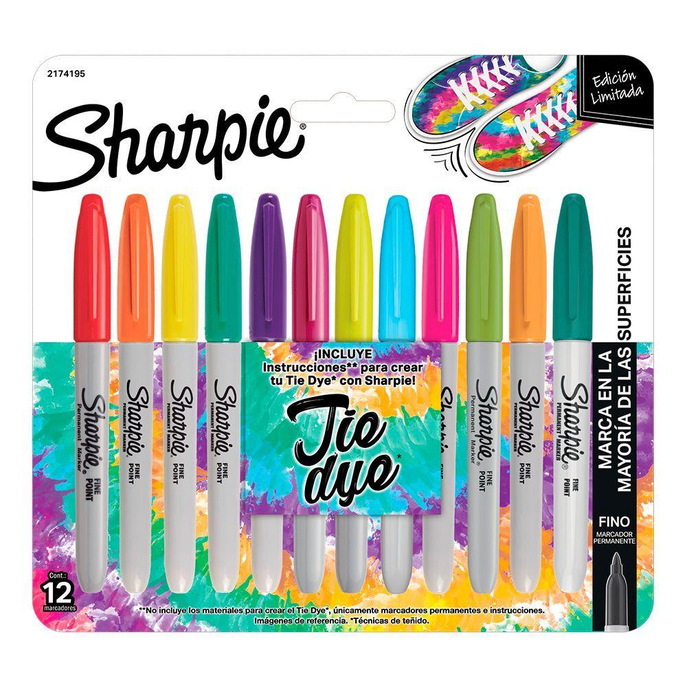 Set 12 Marcadores Tie Dye Sharpie Punta Fina-0