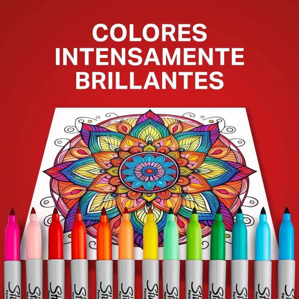 Set 8 Marcadores Punta Fina Sharpie Colores Básico-4