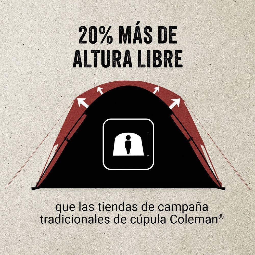 Carpa Coleman Skydome Dark Room 4P / 4 Personas Gris Verde-5