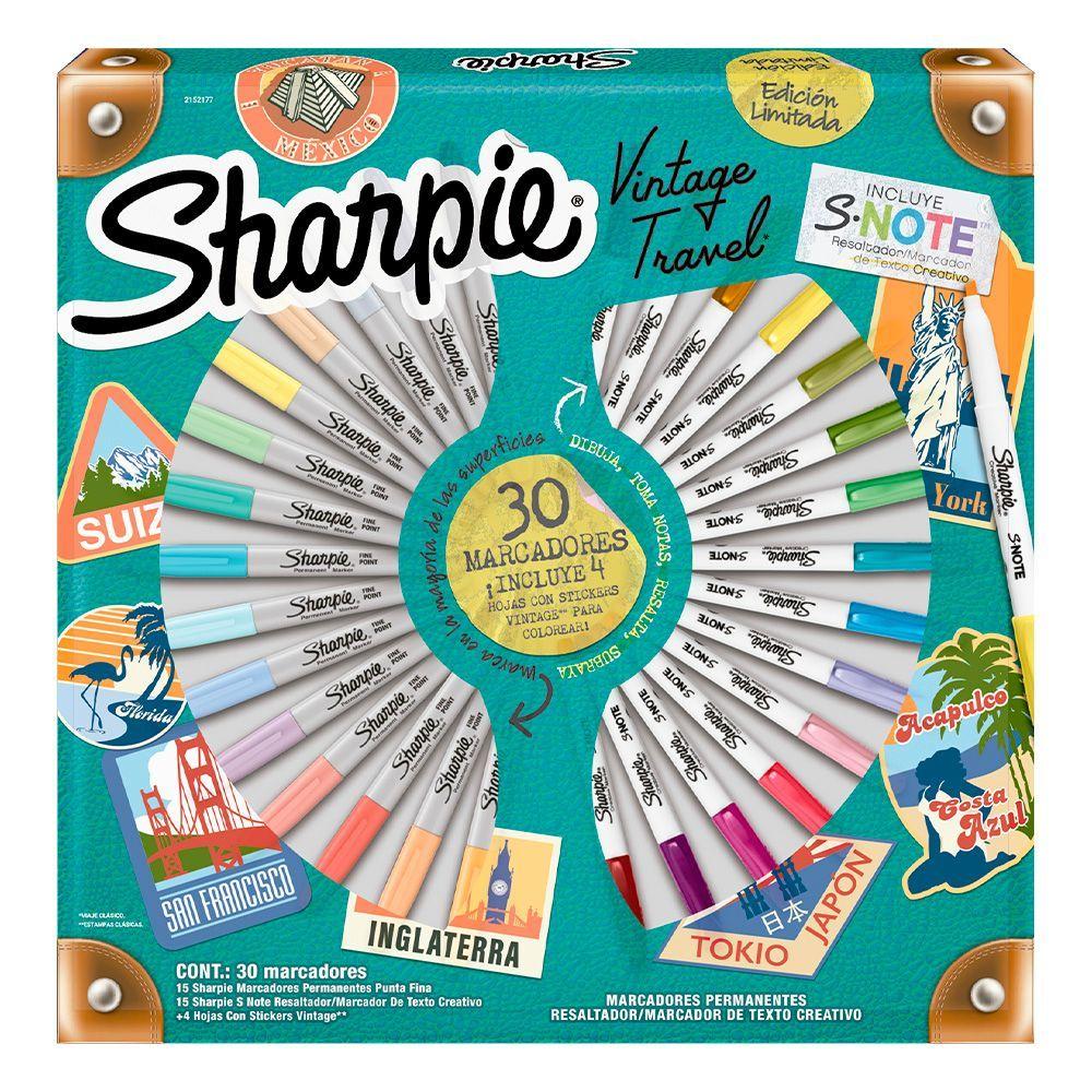 Ruleta 30 Marcadores Vintage Sharpie Punta Fina-1