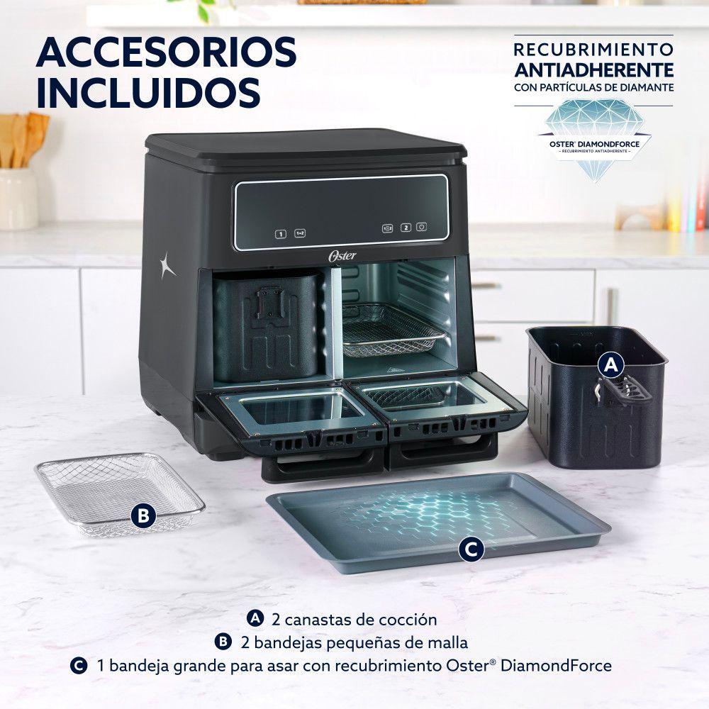 Freidora De Aire Oster Flex 2 Zonas 11 Lt Diamondforce-6