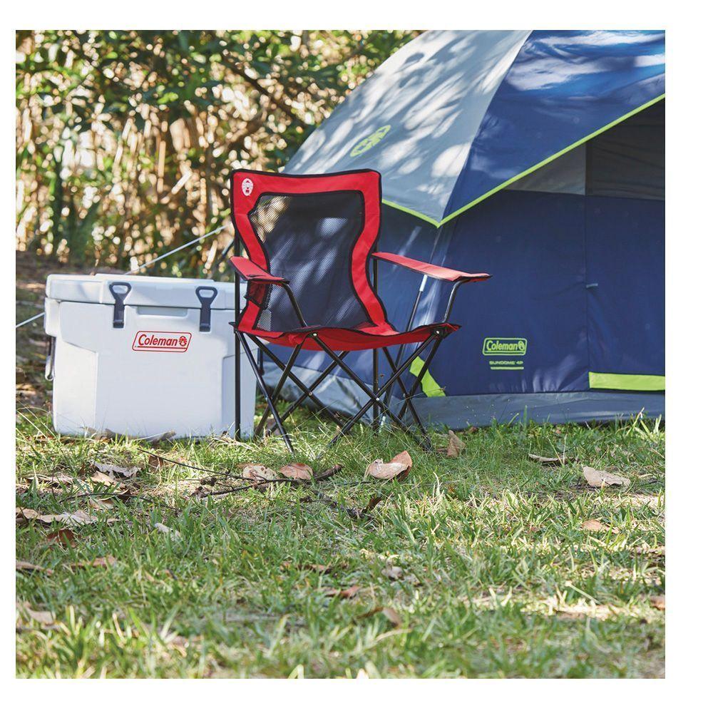 Silla Plegable Quad Mesh Coleman® Rojo-5