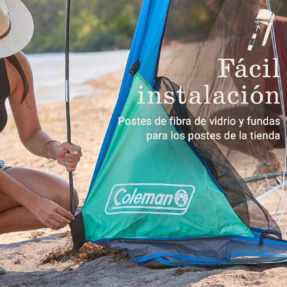 Carpa De Playa Skyshade Coleman 8x8 Pies 6 Personas Azul-3
