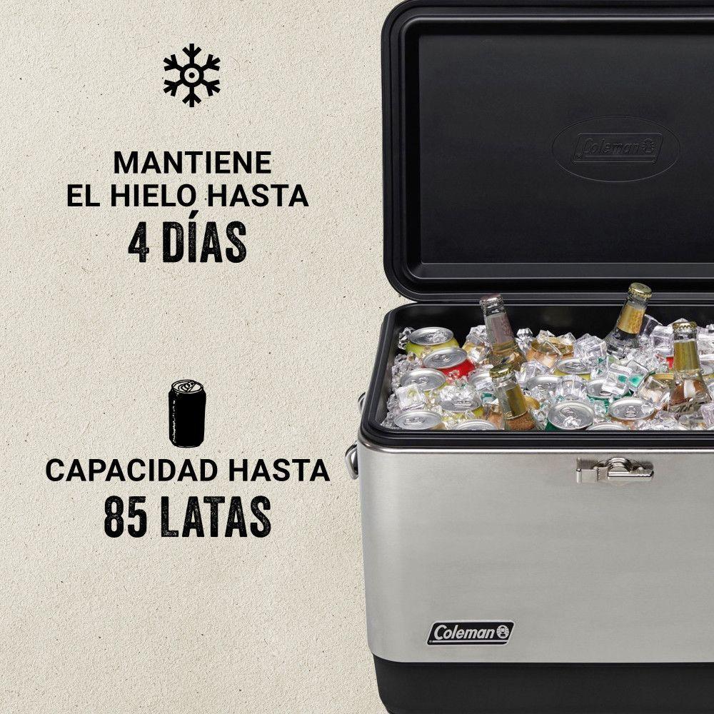 Cooler Coleman Reunion 54 Qt / 51 Lt Acero Inoxidable-3