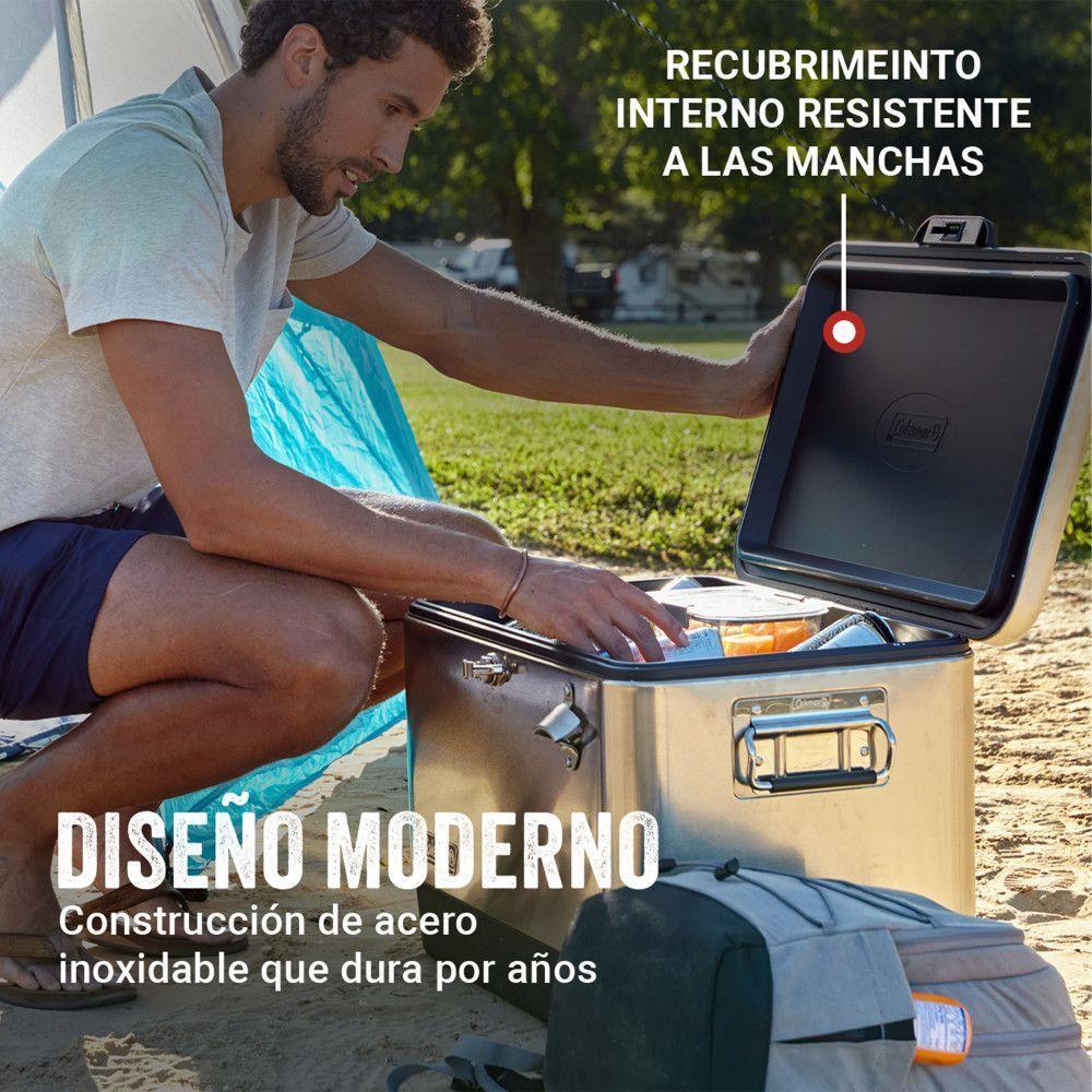 Cooler Coleman Reunion 51 Lt Acero Inoxidable-4