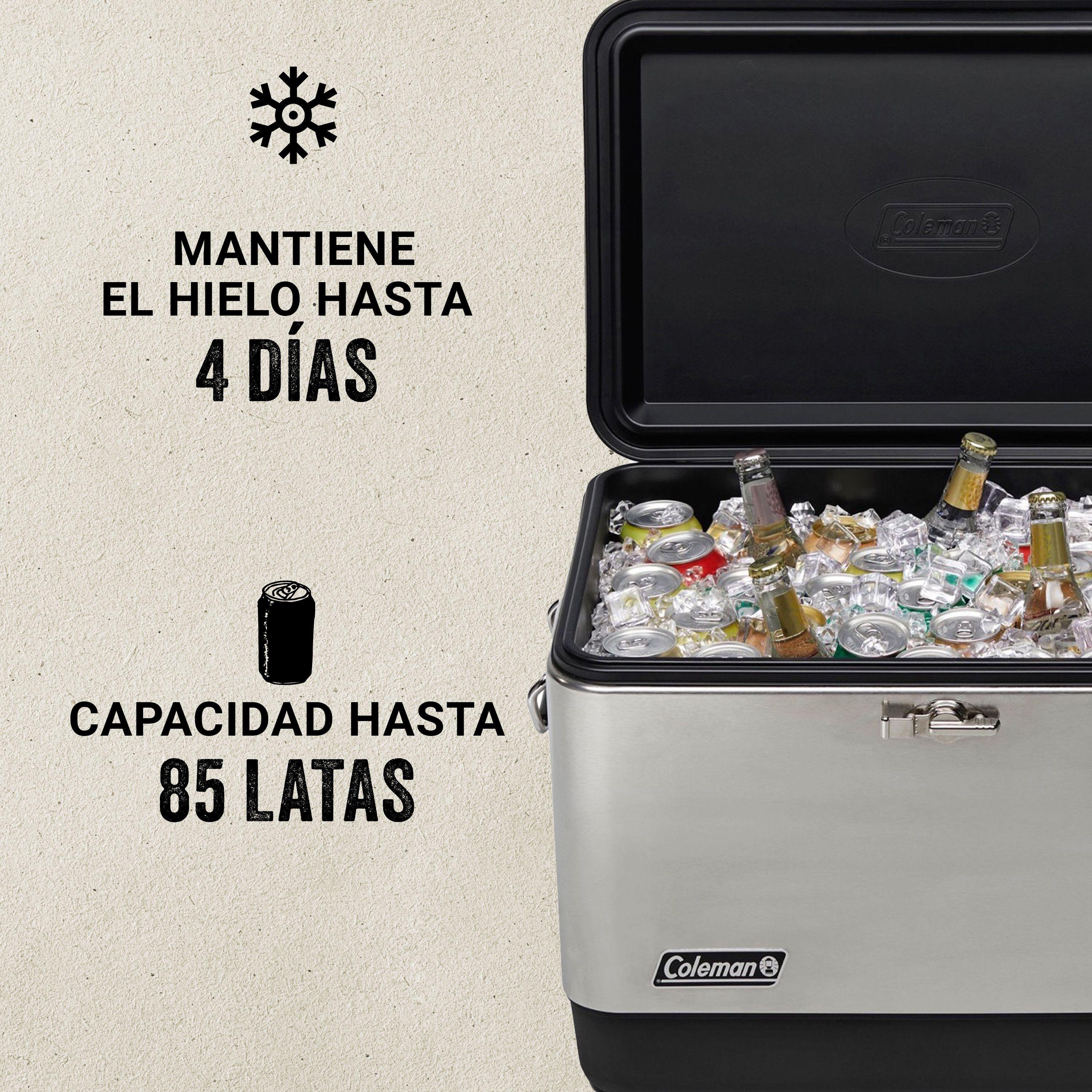 Cooler Coleman Reunion 54 Qt / 51 Lt Acero Inoxidable-5