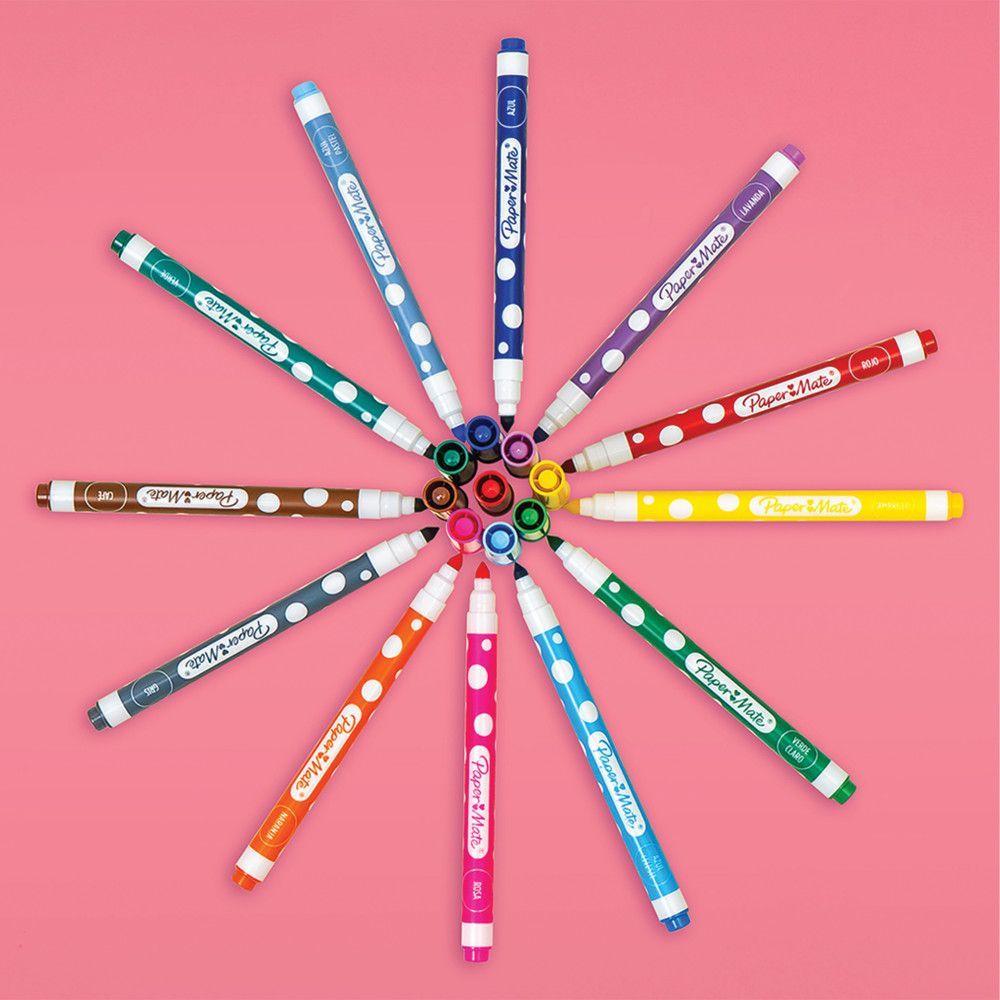 Caja con 24 Marcadores Punta Conica PaperMate-3