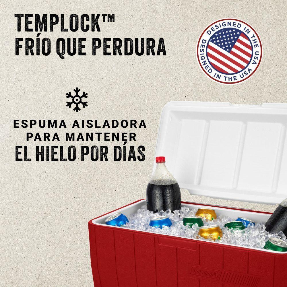 Cooler Coleman Chiller Rojo 45 Lt / 48 QT-3