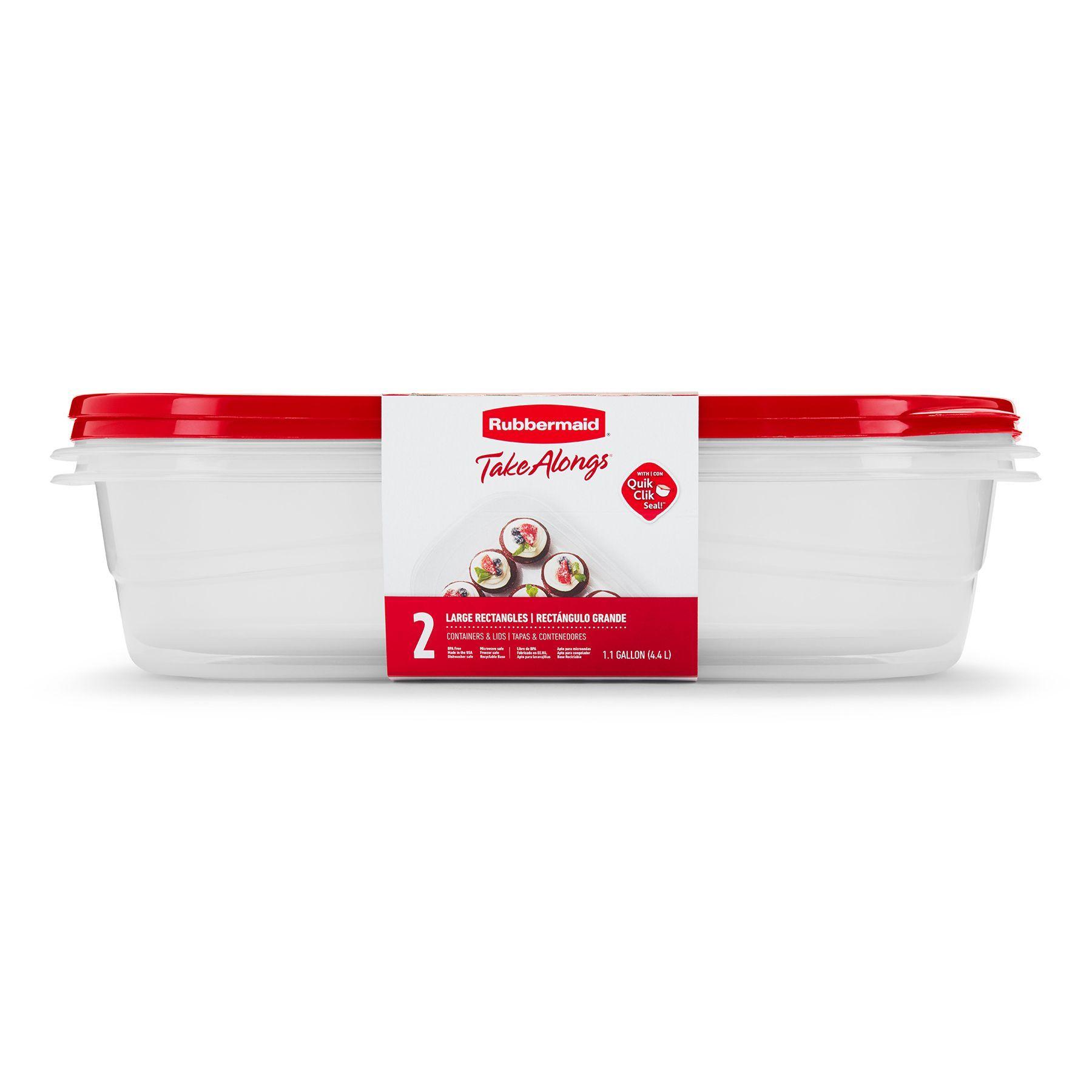 2 Contenedores Herméticos 3.7 Lt Takealongs Rubbermaid-0