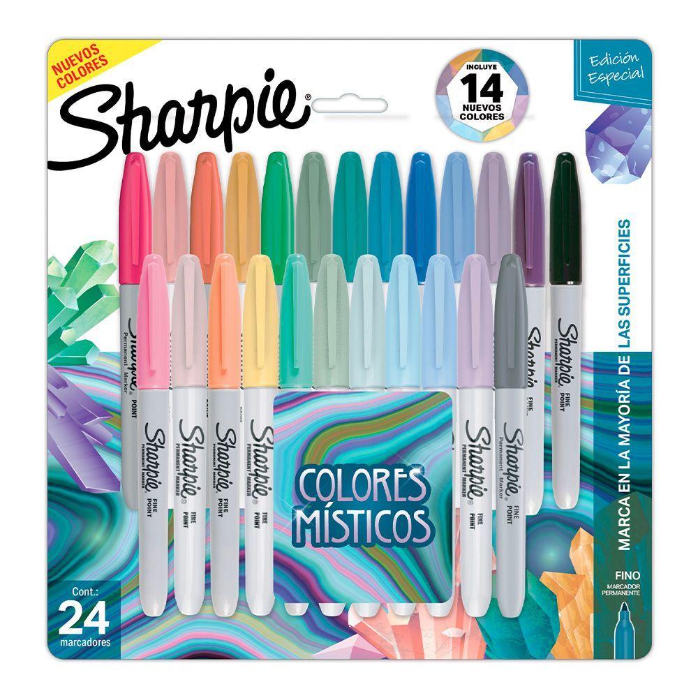 Set 24 Marcadores Sharpie Punta Fina Color Místico-0