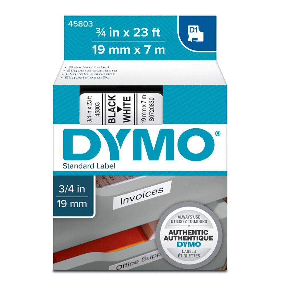 Cinta D1 Dymo Negro / Blanco - 19mm x 7mt-0
