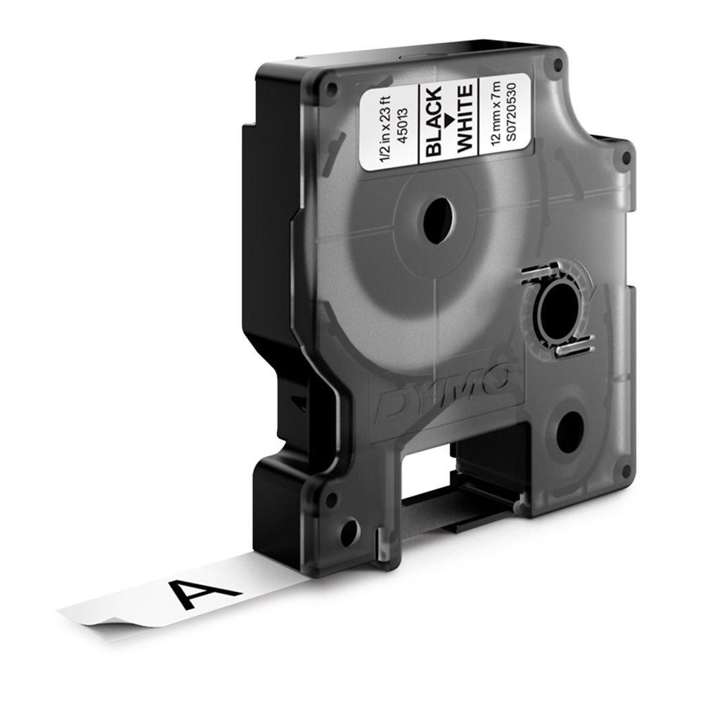 Cinta D1 Dymo Negro / Blanco - 12mm x 7mt-1