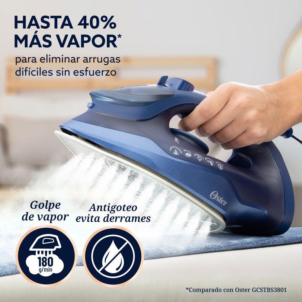 Plancha Vapor Oster Aeroglide Antigoteo Azul Gcstac7202-1