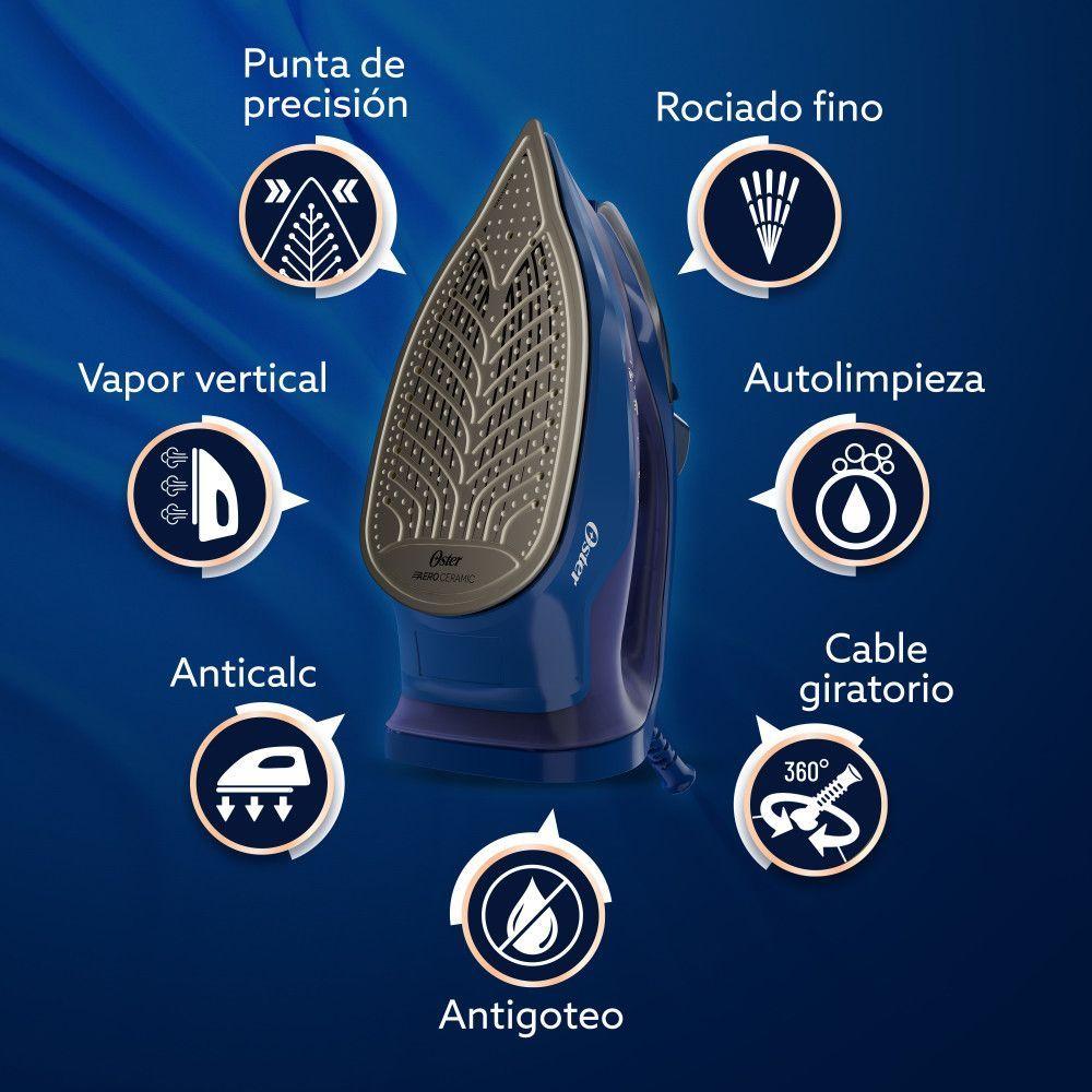 Plancha Vapor Oster Aeroglide Antigoteo Azul Gcstac7202-4