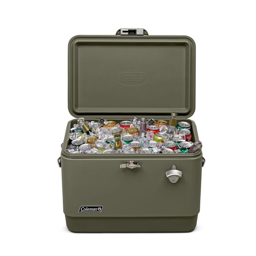 Cooler Coleman Reunion Capacidad 54 Qt / 51 Lt Verde Musgo-5