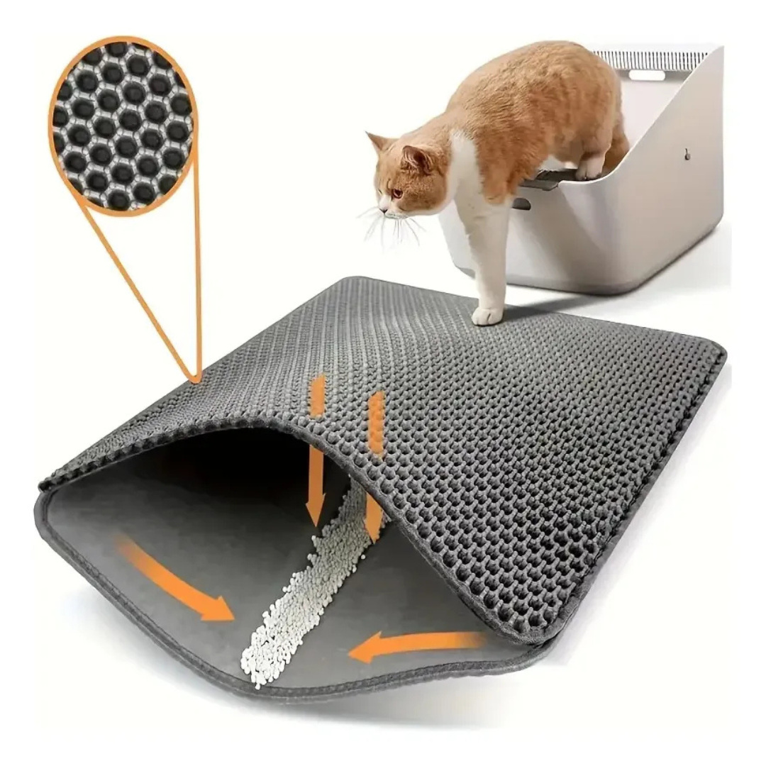 Alfombra Doble Para Arenero Gatos Extragrande 120 70cm-7