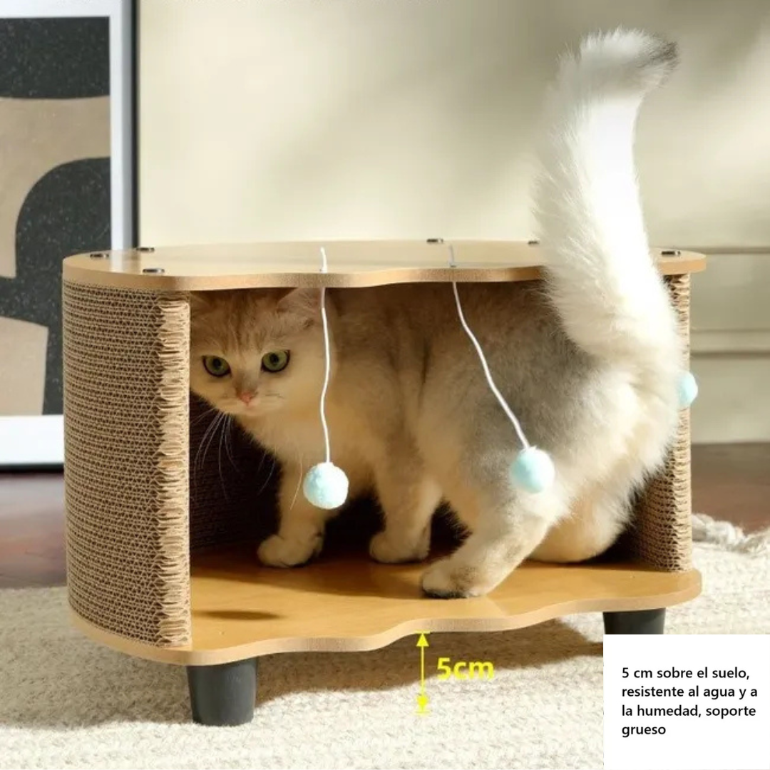 Rascadores De Cart n Tipo Casa Para Mascota Gatos Antiestres-7