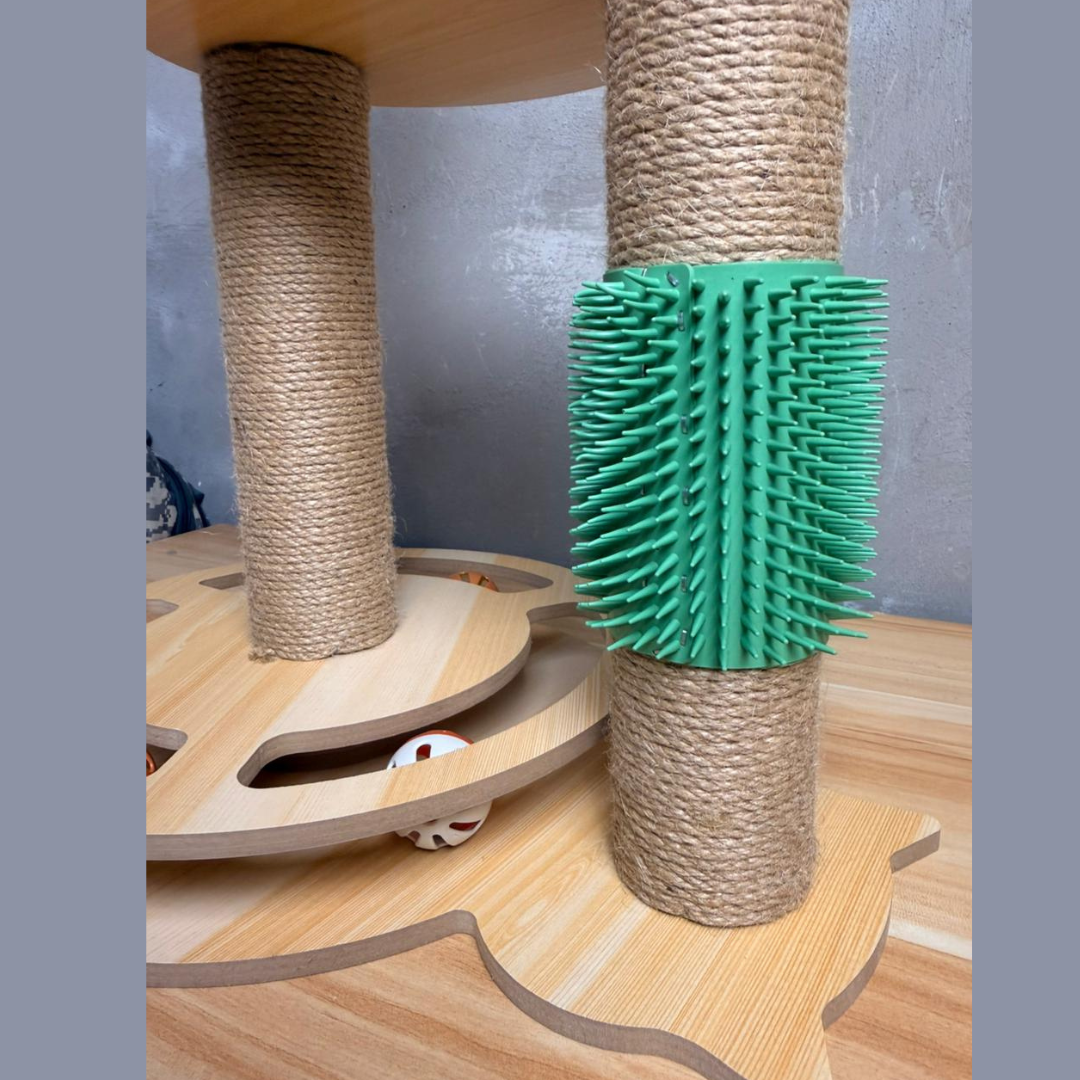 Rascador Para Gatos Torre De Madera Con Juguete Interactivo-5