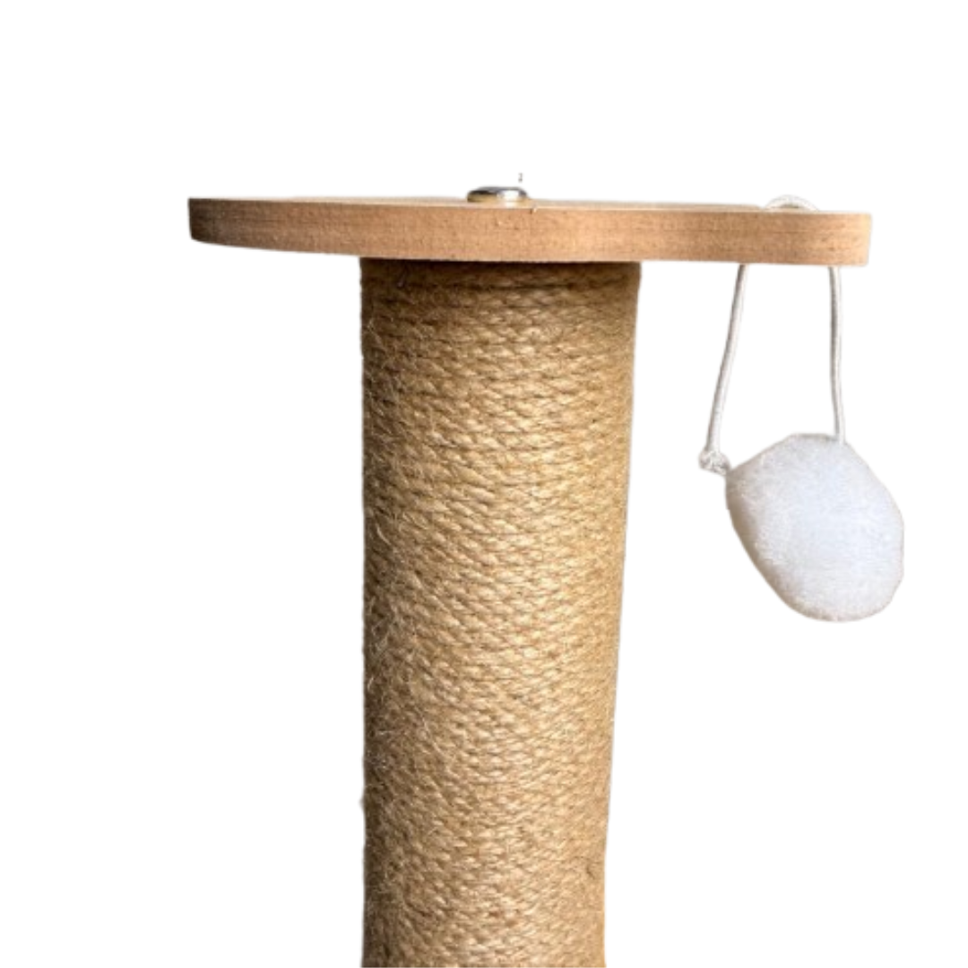 Rascador Para Gatos Torre De Madera Con Juguete Interactivo-7